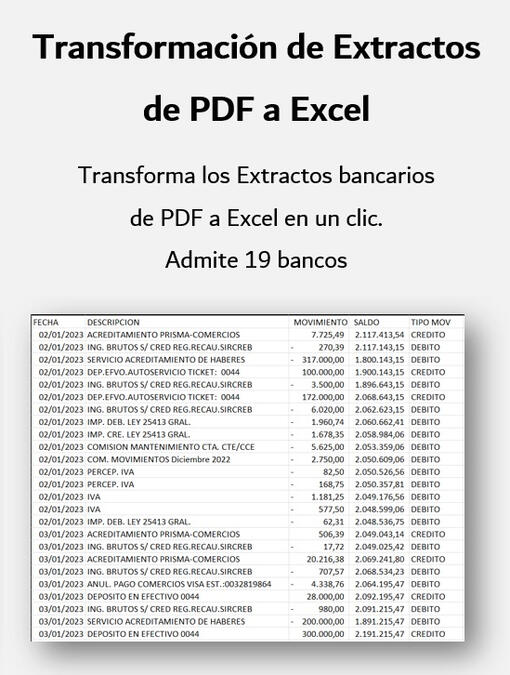 Extractos a PDF